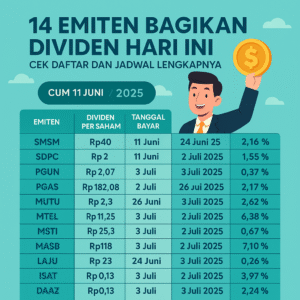 14 Emiten Bagikan Dividen Hari Ini, Cek Daftar dan Jadwal Lengkapnya