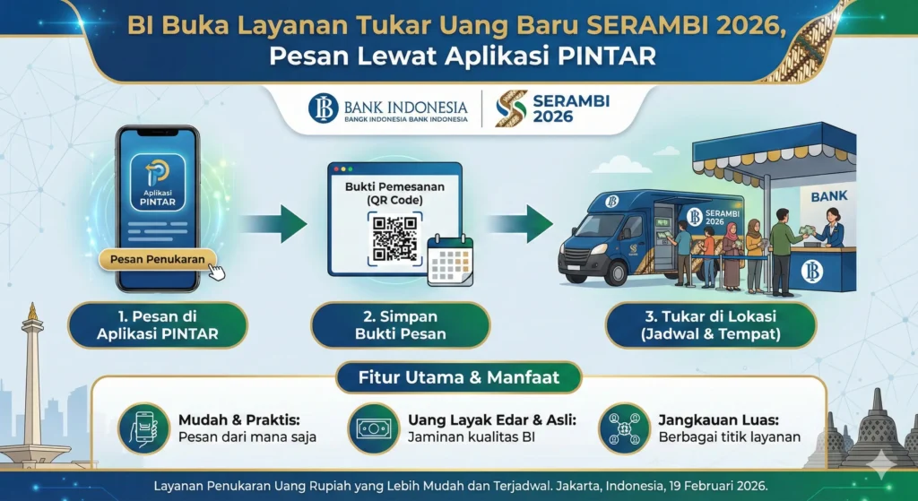 BI Buka Layanan Tukar Uang Baru SERAMBI 2026, Pesan Lewat Aplikasi PINTAR