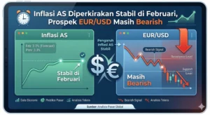 Inflasi AS Diperkirakan Stabil di Februari, Prospek EUR/USD Masih Bearish