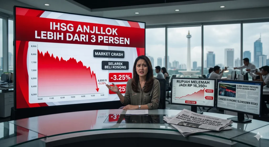 IHSG Anjlok Lebih dari 3 Persen, Tekanan Global dan Rupiah Melemah Jadi Pemicu