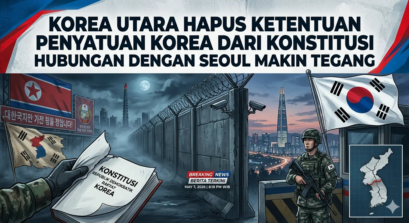 Korea Utara Hapus Ketentuan Penyatuan Korea dari Konstitusi, Hubungan dengan Seoul Makin Tegang