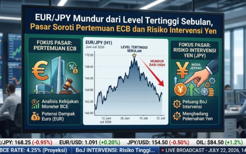 EUR/JPY Mundur dari Level Tertinggi Sebulan, Pasar Soroti Pertemuan ECB dan Risiko Intervensi Yen