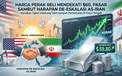 Harga Perak Reli Mendekati $60, Pasar Sambut Harapan De-eskalasi AS-Iran