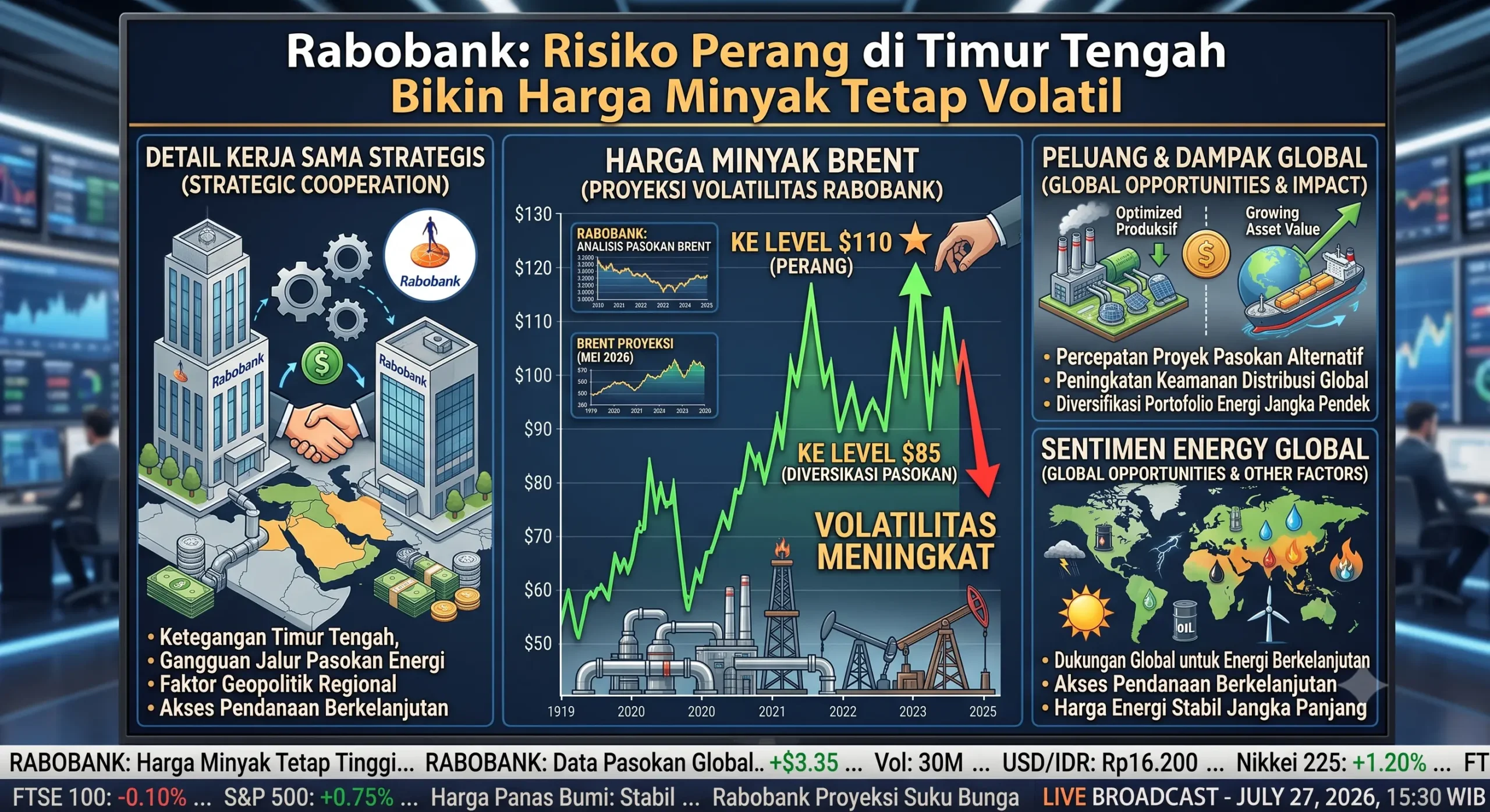 Rabobank: Risiko Perang di Timur Tengah Bikin Harga Minyak Tetap Volatil