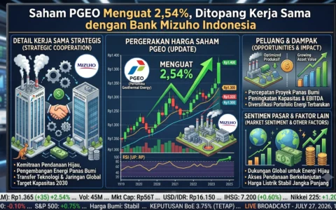 Saham PGEO Menguat 2,54%, Ditopang Kerja Sama dengan Bank Mizuho Indonesia