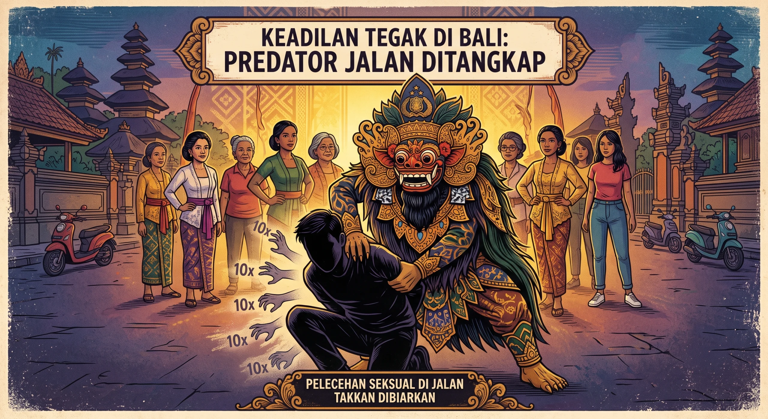 Mengaku Sudah 10 Kali, Pria di Bali Ditangkap karena Lecehkan Perempuan di Jalan