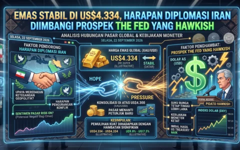 Emas Stabil di US$4.334, Harapan Diplomasi Iran Diimbangi Prospek The Fed yang Hawkish
