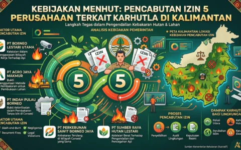 Menhut Cabut Izin 5 Perusahaan Terkait Karhutla di Kalimantan