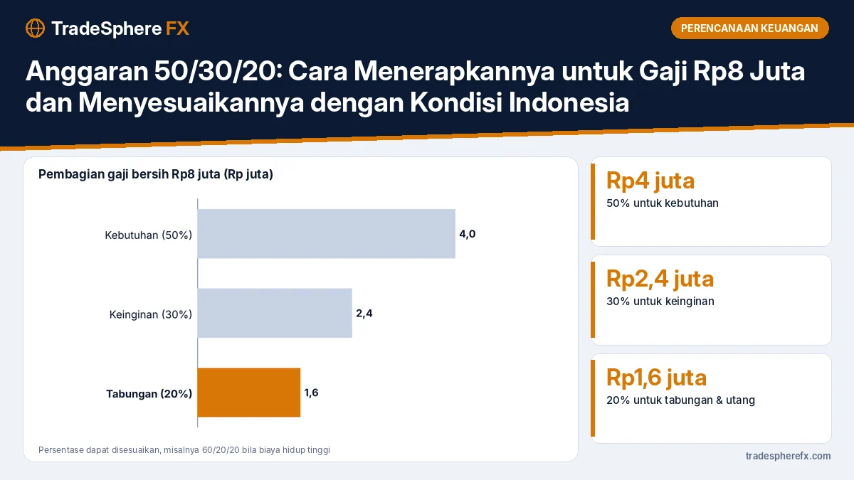 Anggaran 50/30/20: Cara Menerapkannya untuk Gaji Rp8 Juta dan Menyesuaikannya dengan Kondisi Indonesia