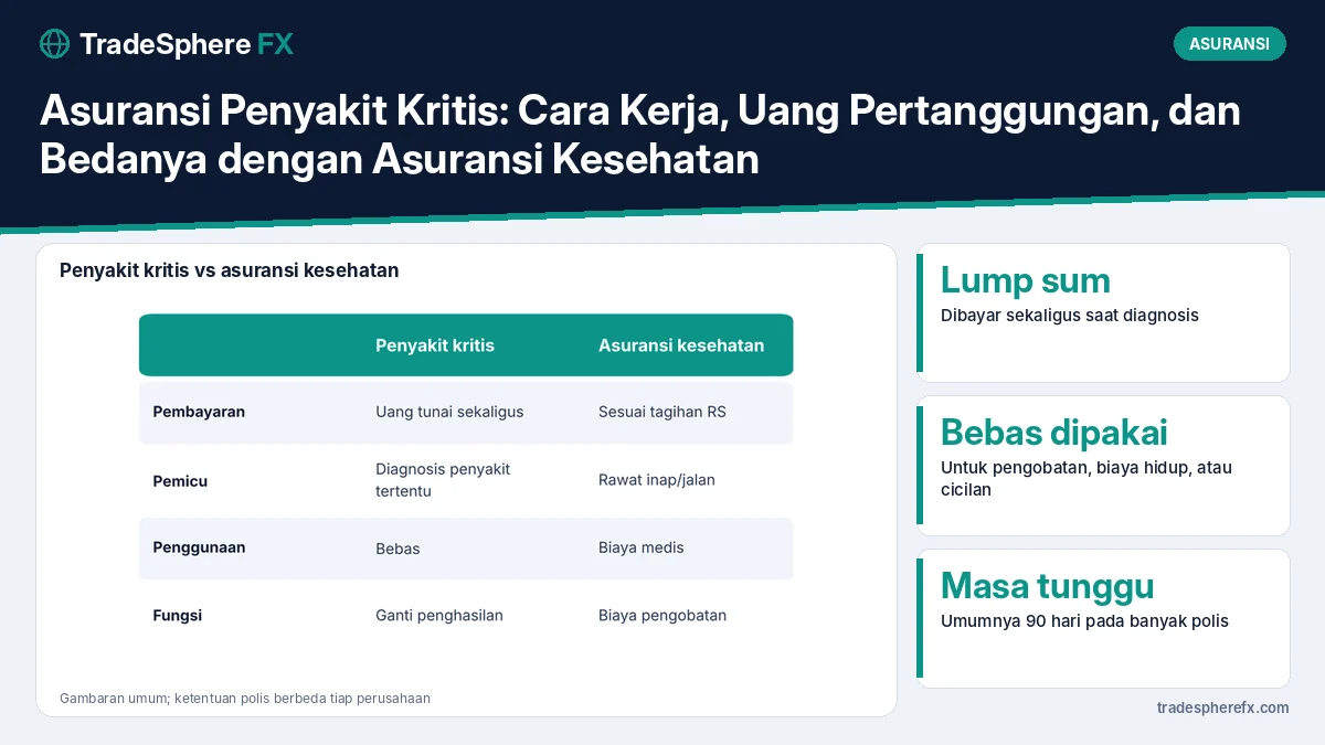 Asuransi Penyakit Kritis: Cara Kerja, Uang Pertanggungan, dan Bedanya dengan Asuransi Kesehatan
