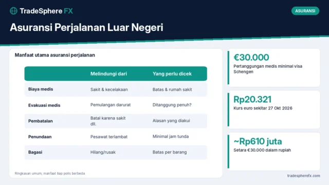 Asuransi Perjalanan Luar Negeri: Manfaat yang Perlu Dicek, Syarat Visa Schengen €30.000, dan Cara Klaim
