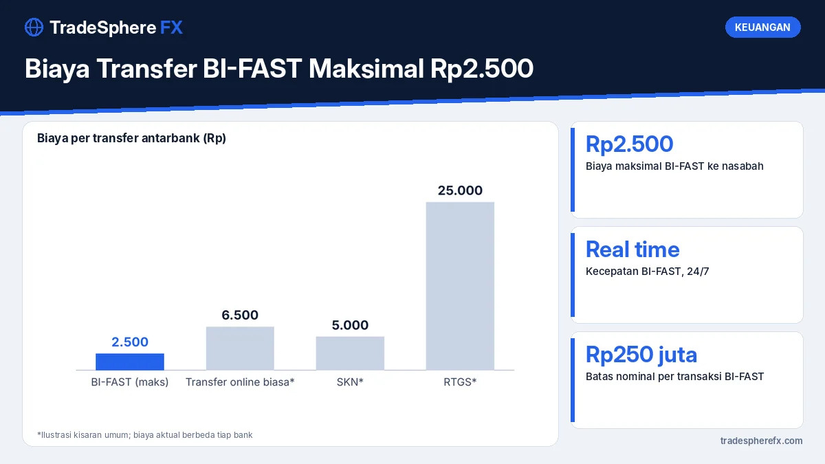 Biaya Transfer BI-FAST Maksimal Rp2.500: Bedanya dengan RTGS, SKN, dan Transfer Online Biasa serta Cara Menghemat Biaya Bank