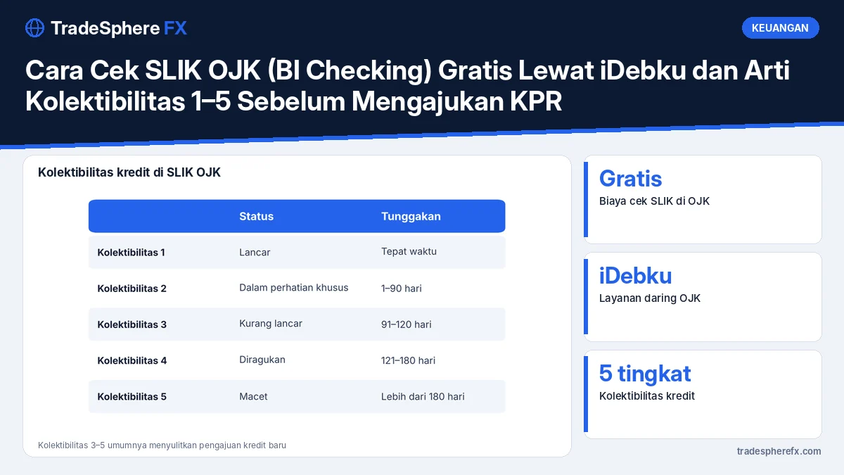 Cara Cek SLIK OJK (BI Checking) Gratis Lewat iDebku dan Arti Kolektibilitas 1–5 Sebelum Mengajukan KPR