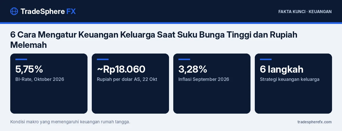 Fakta kunci: 6 Cara Mengatur Keuangan Keluarga Saat Suku Bunga Tinggi dan Rupiah Melemah