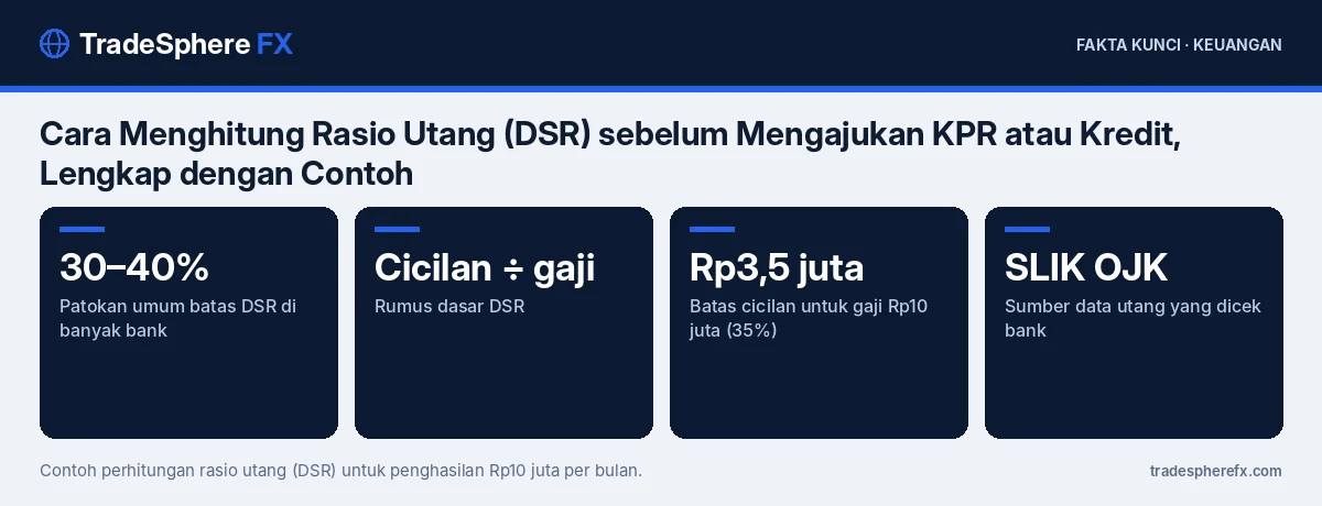 Fakta kunci: Cara Menghitung Rasio Utang (DSR) sebelum Mengajukan KPR atau Kredit, Lengkap dengan Contoh