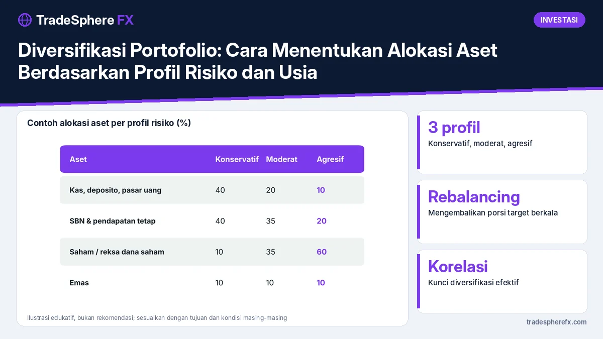 Diversifikasi Portofolio: Cara Menentukan Alokasi Aset Berdasarkan Profil Risiko dan Usia