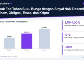 Dampak Fed Tahan Suku Bunga dengan Sinyal Naik Desember ke Saham, Obligasi, Emas, dan Kripto