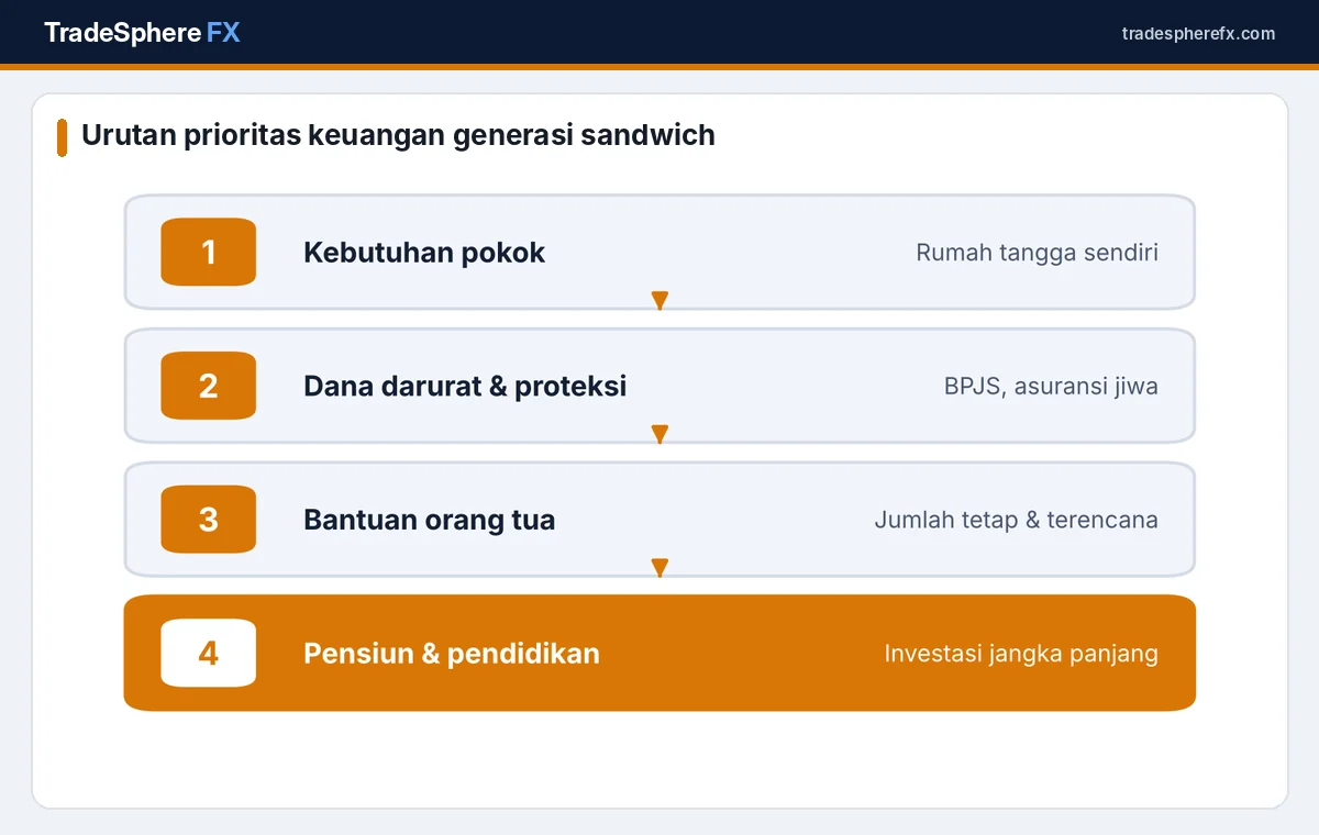 Urutan prioritas keuangan bagi generasi sandwich