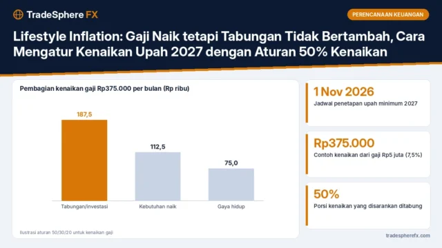 Lifestyle Inflation: Gaji Naik tetapi Tabungan Tidak Bertambah, Cara Mengatur Kenaikan Upah 2027 dengan Aturan 50% Kenaikan