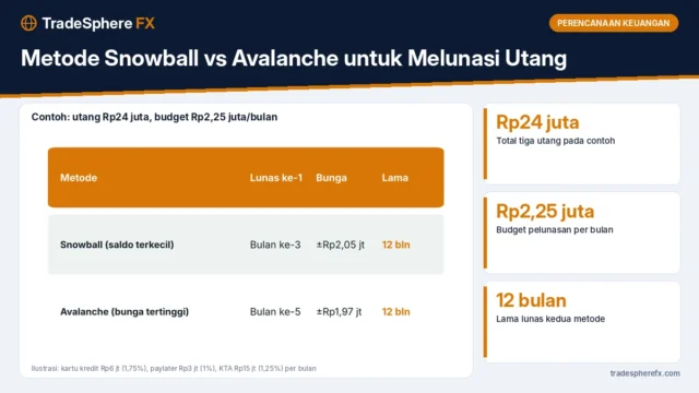 Metode Snowball vs Avalanche untuk Melunasi Utang: Contoh Hitungan Tiga Utang Rp24 Juta dan Mana yang Lebih Cocok