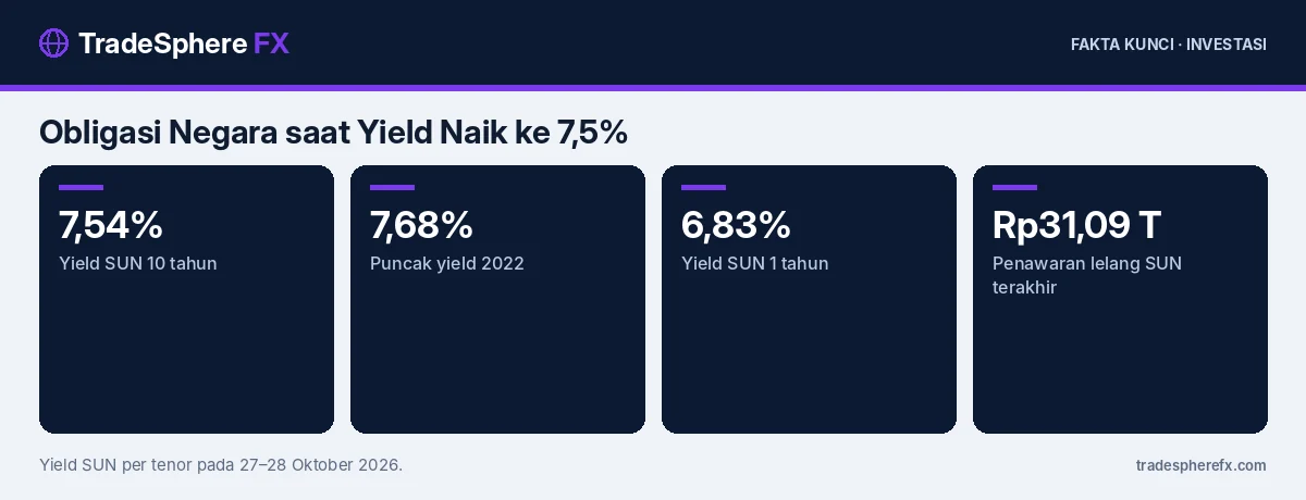 Fakta kunci: Obligasi Negara saat Yield Naik ke 7,5%: Mengapa Harga Obligasi Turun, Siapa yang Dirugikan, dan Peluang bagi Investor Baru
