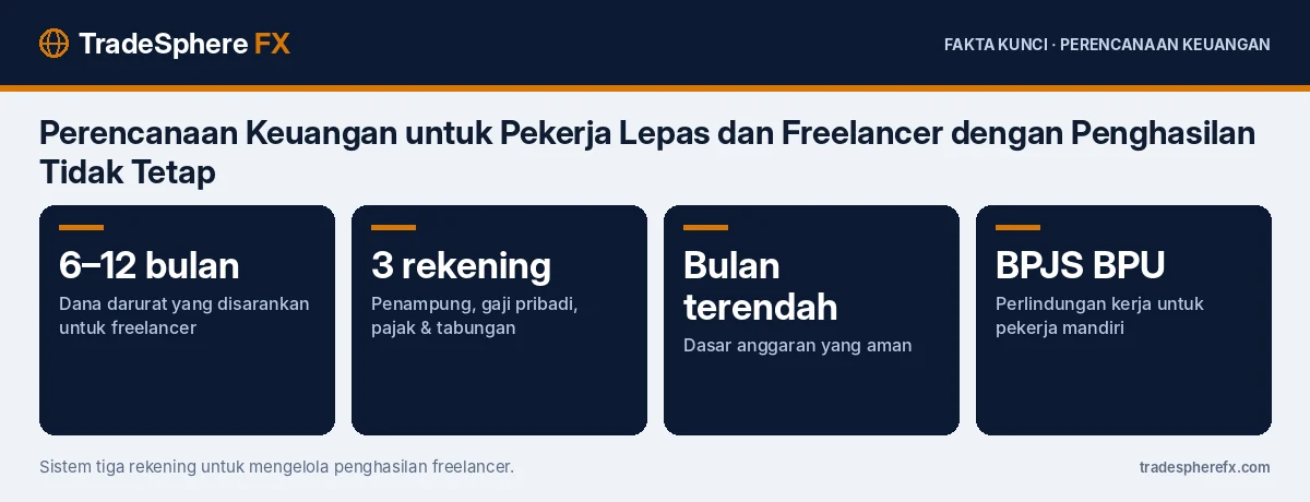 Fakta kunci: Perencanaan Keuangan untuk Pekerja Lepas dan Freelancer dengan Penghasilan Tidak Tetap
