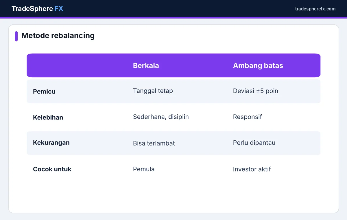 Perbandingan metode rebalancing berkala dan ambang batas